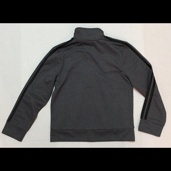 Adidas Youth Iconic Gray Black Track Jacket Size 8 - Picture 4 of 8